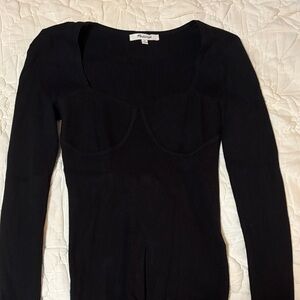 Madewell Black Long Sleeve Women's Top